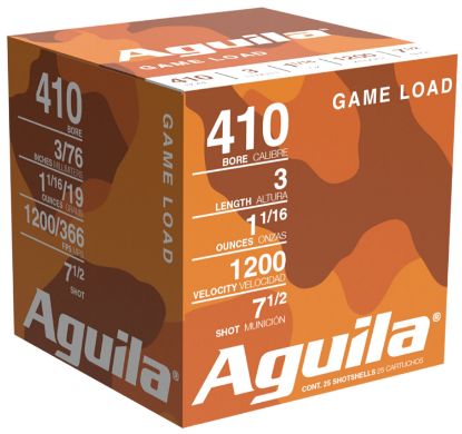 Picture of Aguila 1Chb4127 Birdshot Standard Velocity 410Gauge 3" 11/16Oz 7.5Shot 25 Per Box/10 Case 