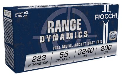 Picture of Fiocchi 223Ard Range Dynamics 223 Rem 55 Gr Full Metal Jacket Boat Tail 200/5 *Sold As A Case 