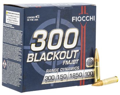 Picture of Fiocchi 300Bard1 Range Dynamics 300 Blackout 150 Gr Full Metal Jacket Boat Tail 100/5 *Sold As A Case 