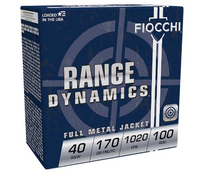 Picture of Fiocchi 40Ard100 Range Dynamics 40 S&W 170 Gr Full Metal Jacket Truncated Cone 100 Per Box/ 10 Case *Range Pack 