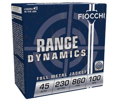 Picture of Fiocchi 45Ard100 Range Dynamics 45 Acp 230 Gr Full Metal Jacket 100 Per Box/ 5 Case *Range Pack 