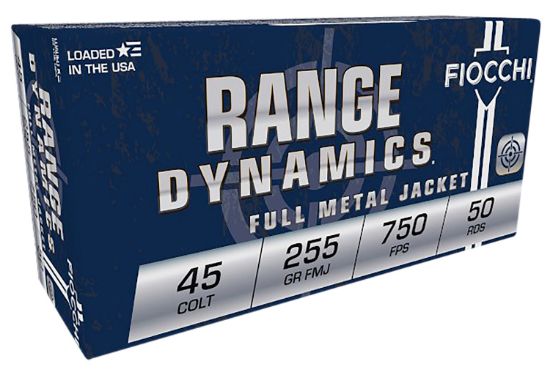 Picture of Fiocchi 45Lccmj Range Dynamics 45 Colt 225 Gr Complete Metal Jacket 50 Per Box/ 10 Case 