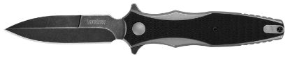 Picture of Kershaw 1559 Decimus 3.25" Folding Spear Point Plain Blackwash 8Cr13mov Ss Blade Black/Stonewashed Nylon/Ss Handle Includes Pocket Clip 