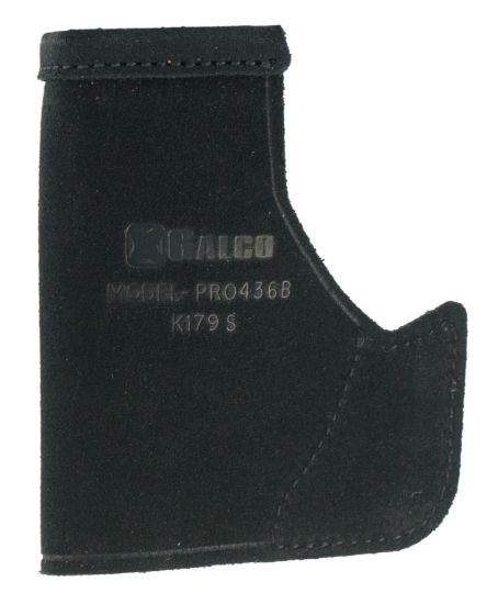 Picture of Galco Pro436b Pocket Protector Black Leather Fits Ruger Lcp/Kel-Tec P-32/Diamondback Db/Naa Guardian Ambidextrous 