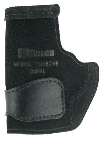 Picture of Galco Tuc836b Tuck-N-Go 2.0 Iwb Black Leather Uniclip/Stealth Clip Fits Ruger Lcp Ii/Ruger Lcp Max Ambidextrous 