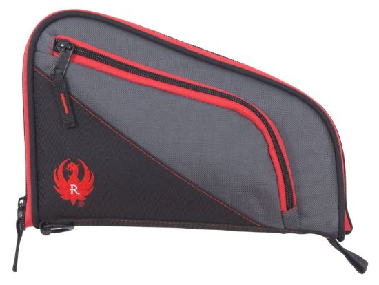 Picture of Ruger 27401 Tucson Handgun Case Black/Red/Gray Lockable Zippers 