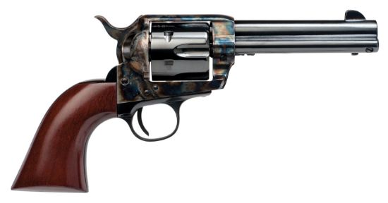 Picture of Cimarron Pp400 Frontier Pre-War 1896-1940 38 Special 357 Mag 6 Shot, 4.75" Blued Steel Barrel, Blued Cylinder, Color Case Hardened Steel Frame, Walnut Grip, Exposed Hammer 