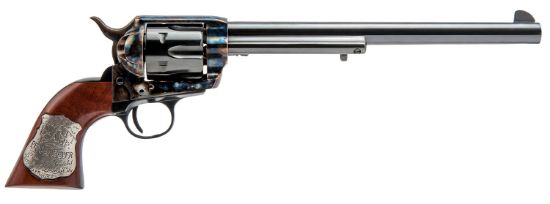 Picture of Cimarron Ca558 Wyatt Earp Frontier Buntline Hollywood Series 45 Colt (Lc) 6Rd 10" Blued Steel Barrel & Cylinder Old Model Case Hardened Steel Frame With Walnut Grip 