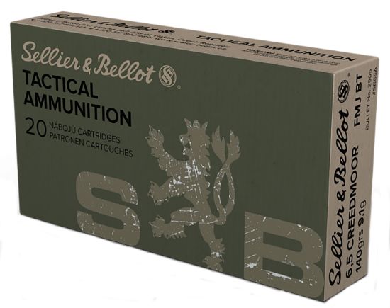 Picture of Sellier & Bellot Sb65a Rifle 6.5 Creedmoor 140 Gr Full Metal Jacket Boat Tail 20 Per Box/ 25 Case 