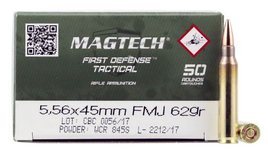 Picture of Magtech 556B Tactical/Training 5.56X45mm Nato 62 Gr Full Metal Jacket 50 Per Box/ 20 Case 