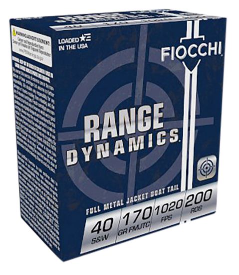 Picture of Fiocchi 40Ard Range Dynamics 40 S&W 170 Gr Full Metal Jacket Truncated Cone 200 Per Box/ 5 Case *Range Pack 