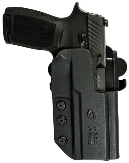 Picture of Comp-Tac C241ss165rbkn International Owb Black Kydex Belt Slide/Paddle Fits Sig P226 W/Rail Fits Sig Rx Fits Sig Mk25 9/40 Right Hand 