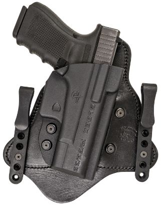Picture of Comp-Tac C225gl056rbsn Mtac Iwb Black Kydex/Leather Belt Clip Compatible W/ Glock 26/27/28/33 Gen1-4 Right Hand 