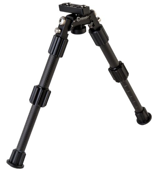 Picture of Caldwell 1081953 Accumax Premium M-Lok/Key Mod Bipod 6-9" Black Carbon Fiber 