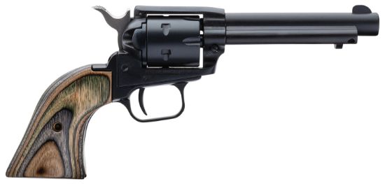 Picture of Heritage Mfg Rr22ch4 Rough Rider 22 Lr 6 Shot, 4.75" Black Oxide Steel Barrel, Simulated Case Hardened Zinc Alloy Frame, Black Oxide Cylinder, Camo Laminate Grip, Manual Safety, Exposed Hammer 