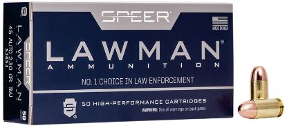 Picture of Speer 53653 Lawman 45 Acp 230 Gr Total Metal Jacket Flat Nose 50 Per Box/20 Case 