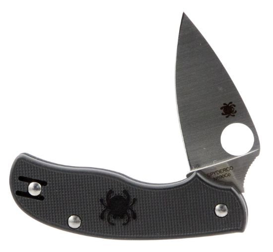 Picture of Spyderco C127pbk Urban Lightweight 2.61" Folding Drop Point Plain N690co Ss Blade Black Frn Handle Includes Pocket Clip 