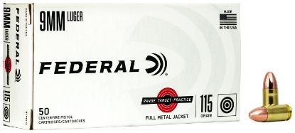 Picture of Federal Rtp9115 Range & Target 9Mm Luger 115 Gr Full Metal Jacket 50 Per Box/ 20 Case 