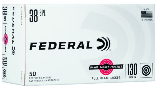 Picture of Federal Rtp38130 Range & Target 38 Special 130 Gr Full Metal Jacket 50 Per Box/ 20 Case 