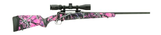 Picture of Savage Arms 57338 110 Apex Hunter Xp 7Mm-08 Rem 4+1 20", Matte Black Metal, Muddy Girl Synthetic Stock, Vortex Crossfire Ii 3-9X40mm Scope 