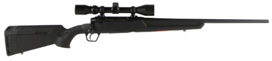 Picture of Savage Arms 57257 Axis Xp Full Size 22-250 Rem 4+1 22" Matte Black Button-Rifled Barrel, Matte Black Drilled & Tapped Steel Receiver, Matte Black Fixed Synthetic Stock, Weaver Scope 3-9X40mm 