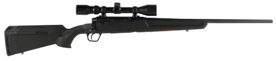 Picture of Savage Arms 57258 Axis Xp Full Size 243 Win 4+1 22" Matte Black Button-Rifled Barrel, Matte Black Drilled & Tapped Steel Receiver, Matte Black Fixed Synthetic Stock, Weaver Scope 3-9X40mm 