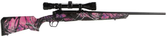 Picture of Savage Arms 57271 Axis Xp Compact Compact 223 Rem 4+1 20" Matte Black Button-Rifled Barrel, Drilled & Tapped Steel Receiver, Muddy Girl Fixed Synthetic Stock, Weaver 3-9X40mm 