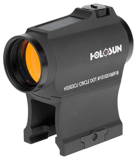 Picture of Holosun Hs503cu Hs503cu Black Anodized 1X 20Mm 2 Moa Red Dot/65 Moa Red Circle Multi Reticle 