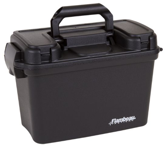 Picture of Flambeau 6430Sd Tactical Dry Box With Removable Tray & Storage Compartment Black Polymer 13" L X 6.50" W X 8.25" D Interior Dimensions 