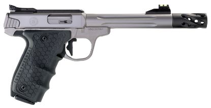 Picture of Smith & Wesson 12078 Performance Center Victory Target 22 Lr 6" Mb 10+1 Stainless Steel Tandemkross Black Hivegrip With Integrated Target Thumb Rest Grip 