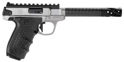 Picture of Smith & Wesson 12080 Performance Center Victory Target 22 Lr 6" Cf Mb 10+1 Stainless Steel Tandemkross Black Hivegrip With Integrated Target Thumb Rest Grip 