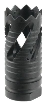 Picture of Tacfire Mz1021 Thread Crown Muzzle Brake Black Oxide Steel With 1/2"-28 Tpi Threads & 2.05" Oal For 5.56X45mm Nato Ar-15 