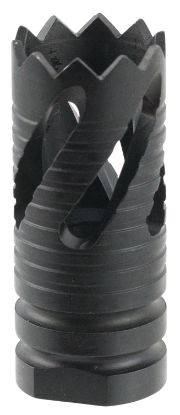 Picture of Tacfire Mz10213b Thread Crown Muzzle Brake Black Oxide Steel With 5/8"-24 Tpi Threads & 2.05" Oal For 308 Win Ar-10 