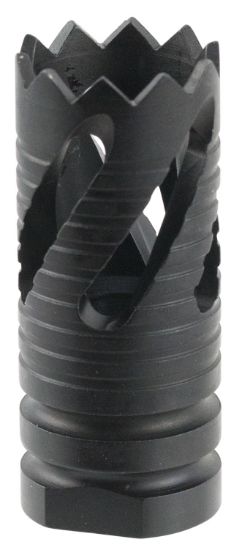 Picture of Tacfire Mz10213b Thread Crown Muzzle Brake Black Oxide Steel With 5/8"-24 Tpi Threads & 2.05" Oal For 308 Win Ar-10 