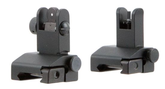 Picture of Tacfire Is002 Pop Up Iron Sights/Spring Loaded Black Anodized Flip Up For Ar-Platform 