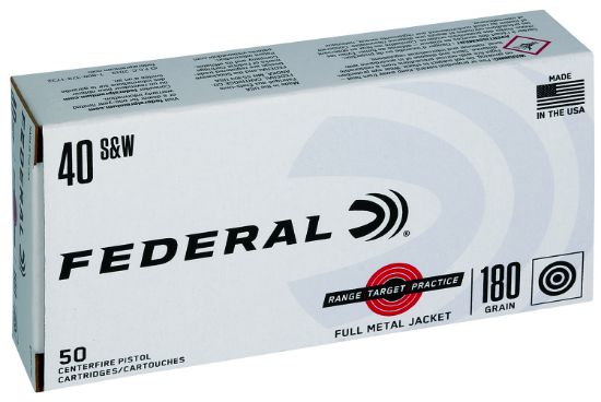 Picture of Federal Rtp40180 Range & Target 40 S&W 180 Gr Full Metal Jacket 50 Per Box/ 20 Case 