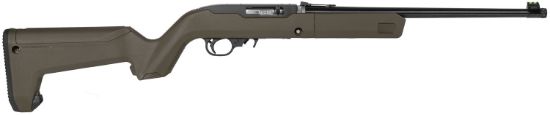 Picture of Ruger 31101 10/22 Takedown 22 Lr 10+1 16.40" Threaded Barrel, Satin Blued Alloy Steel, Exclusive Magpul X-22 Backpacker Od Green Stock, Cross-Bolt Manual Safety, Includes 4 Bx-1 Mags 