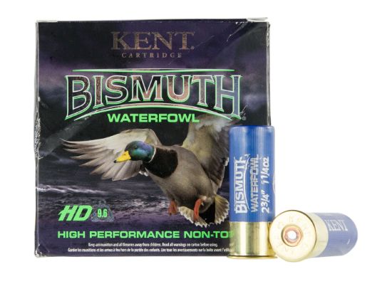 Picture of Kent Cartridge B12w364 Bismuth Waterfowl 12 Gauge 2.75" 1 1/4 Oz Bismuth 4 Shot 25 Per Box/ 10 Case 