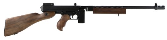 Picture of Thompson T110sh 1927A-1 Deluxe 45 Acp Caliber With 18" Barrel, 10+1 Capacity (Stick), Blued Metal Finish, American Walnut Stock Horizontal Wood Grip Right Hand 