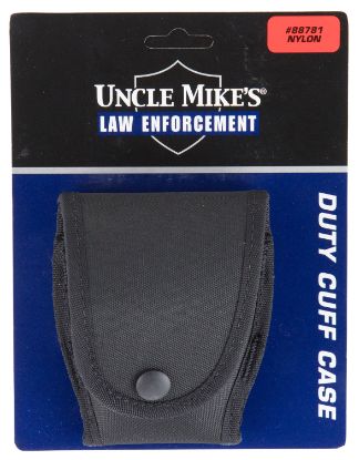 Picture of Uncle Mike's 88781 Duty Cuff Case Single Style Made Of Nylon With Black Finish & Flap For 2.25" Belt Sizes 