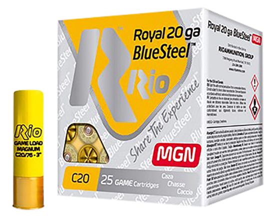 Picture of Rio Ammunition Rbsm204 Bluesteel Royal 20 Gauge 3" 1 Oz 4 Shot 25 Per Box/ 10 Case 