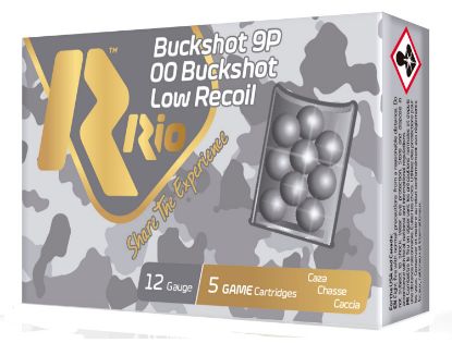 Picture of Rio Ammunition Rblr129 Royal Buck Low Recoil 12 Gauge 2.75" 9 Pellets 00 Buck Shot 5 Per Box/ 50 Case 