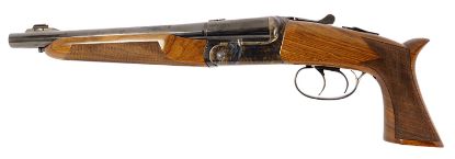 Picture of Davide Pedersoli 020S640410 Howdah 45 Colt (Lc)/410 Ga 1Rd 10.25" Rifled Blue Barrel, Case Hardened Receiver, Manual Extractors, Automatic Safety On The Hammers, Oiled Walnut Stock 