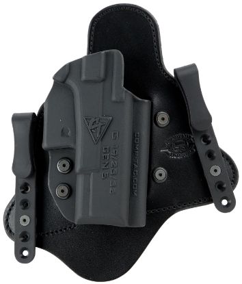 Picture of Comp-Tac C225ss191rbsn Mtac Iwb Black Kydex/Leather Belt Clip Fits Sig P365 Right Hand 