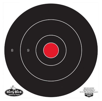 Picture of Birchwood Casey 35070 Dirty Bird 12" Bullseye Tagboard Hanging Universal Black/Red 100 Per Pkg 