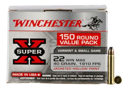 Picture of Winchester Ammo X22mh150 Super X 22 Wmr 40 Gr Jacket Hollow Point 150 Per Box/ 10 Case 