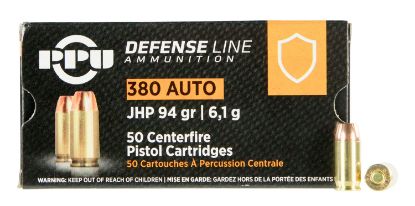 Picture of Ppu Ppd380a Defense 380 Acp 94 Gr Jacket Hollow Point 50 Per Box/ 20 Case 