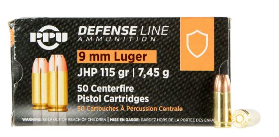 Picture of Ppu Ppd91 Defense 9Mm Luger 115 Gr Jacket Hollow Point 50 Per Box/ 20 Case 