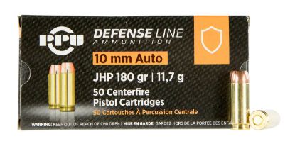 Picture of Ppu Ppd10 Defense 10Mm Auto 180 Gr Jacket Hollow Point 50 Per Box/ 10 Case 