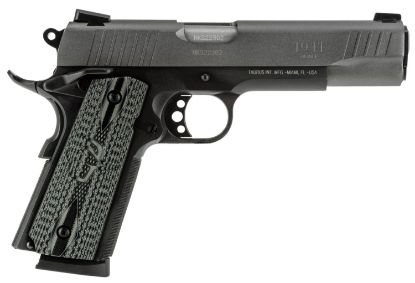 Picture of Taurus 1191101Gvz 1911 45 Acp 8+1 5" Barrel, Matte Black Finish Beavertail Frame, Serrated Tungsten Gray Cerakote Steel Slide & Gray Vz Operator Ii Grip Includes Magazine 